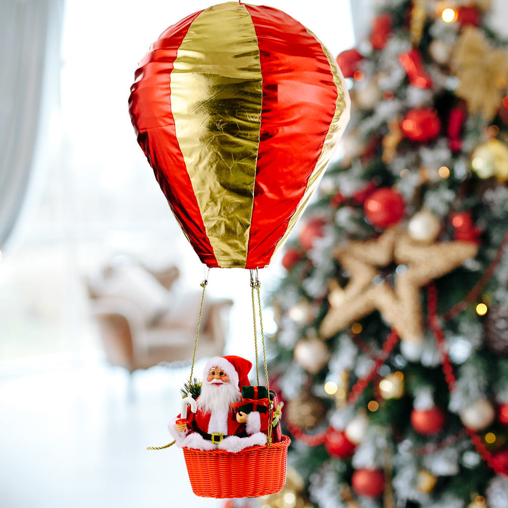 Juldekoration- Tomte i luftballong