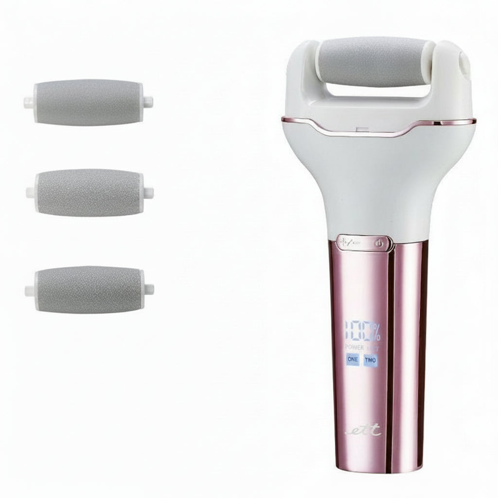 Elektrisk fotfil med 3 sliphuvuden - USB- laddning