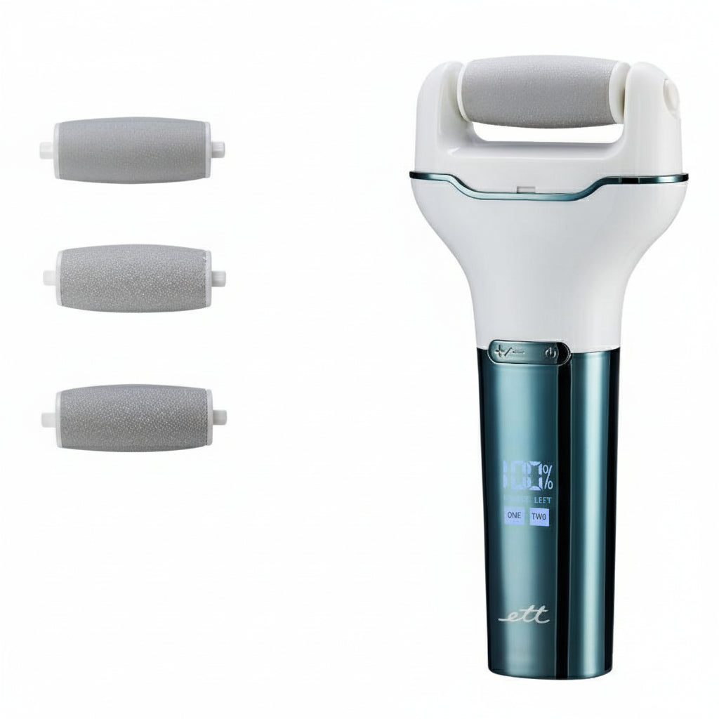 Elektrisk fotfil med 3 sliphuvuden - USB- laddning