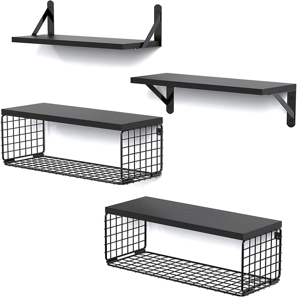 Stilrena vägghyllor - 4pack