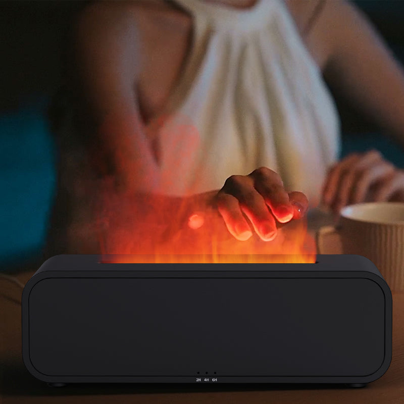 Flame Diffuser & Luftfuktare med Ljudreaktivt Ljus & Fjärrkontroll