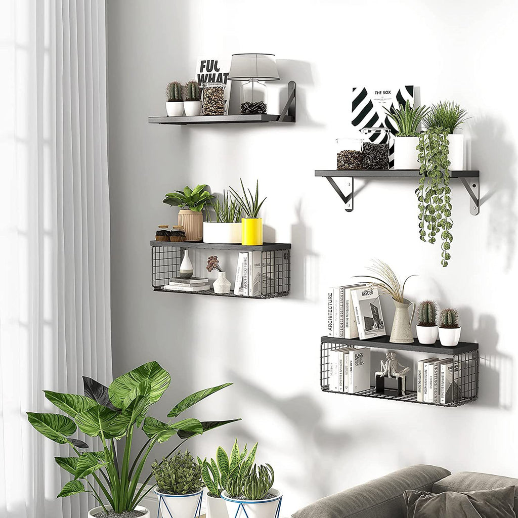 Stilrena vägghyllor - 4pack