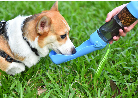 Multifunktionell 3-i-1 Hundvattenflaska med Skål & Förvaring